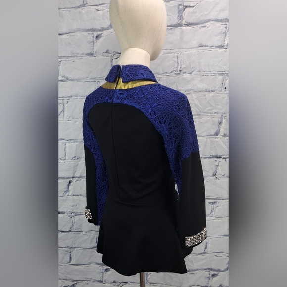 Givenchy Paris Women's Top Purple Black Crystals Italy Small - Picture 12 of 13